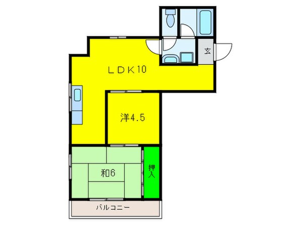 フラワ－マンションの物件間取画像